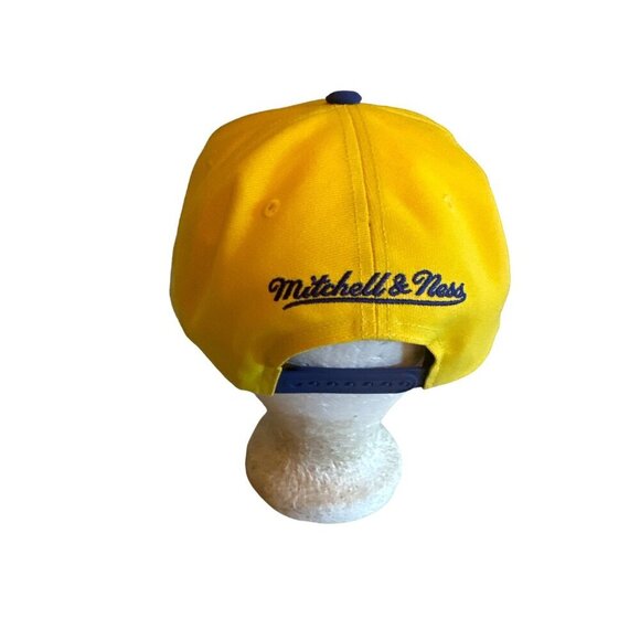 Denver Nuggets Snapback Cap Mitchell & Ness Nostalgia Co. Yellow & Blue - Picture 3 of 7